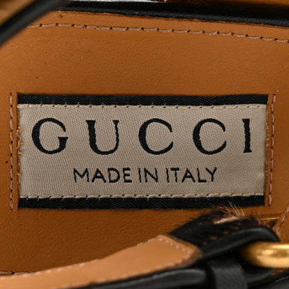 Gucci Calf Hair Leopard Print Horsebit 25/60mm Platform Sandals 36.5 Hazelnut Black 14 of 20