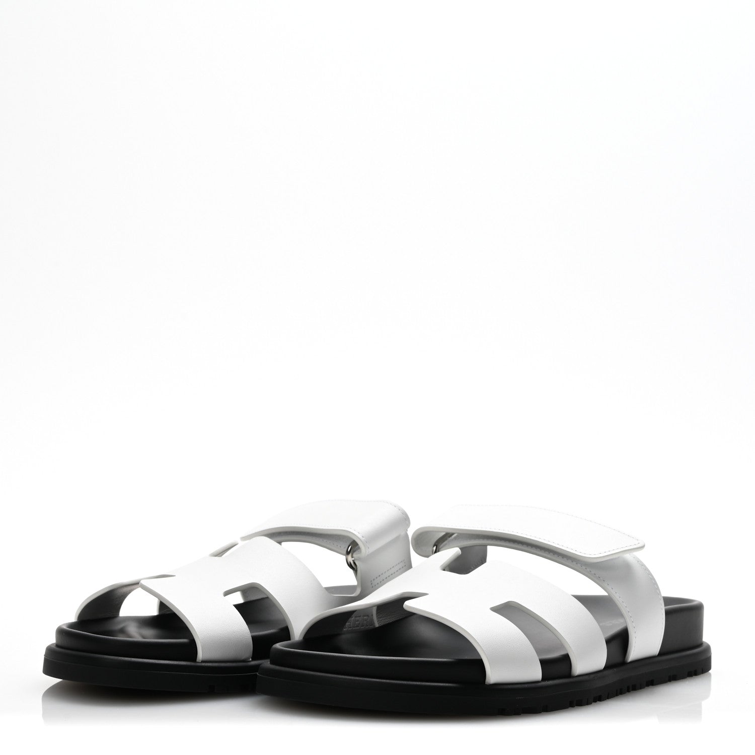 Hermes Calfskin Womens Chypre Sandals 36 White 4 of 10