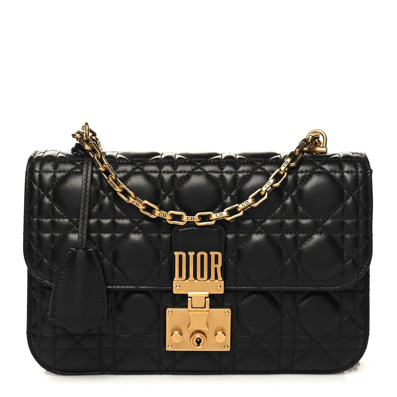 Christian Dior Lambskin Cannage Large Dioraddict Flap Bag Black 1 of 10