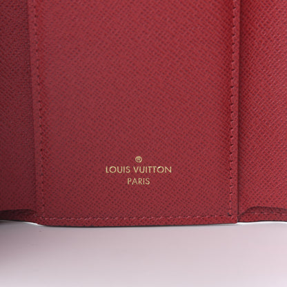 Louis Vuitton Damier Ebene Victorine Wallet Red 8 of 9