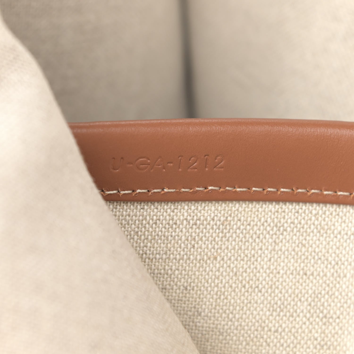 Celine Stripe Triomphe Large Cabas Thais Khaki Tan 7 of 14