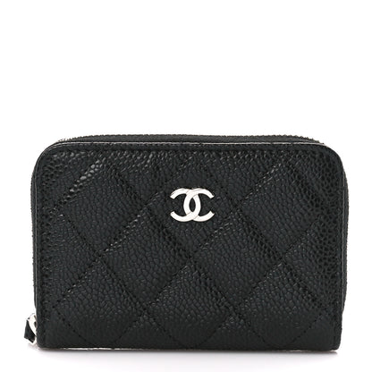 Chanel Caviar Quilted Zip Coin Purse Black 1 of 11