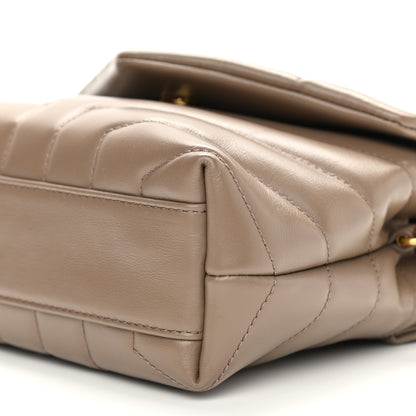 Saint Laurent Calfskin Y Quilted Monogram Toy Loulou Crossbody Bag Taupe 11 of 11