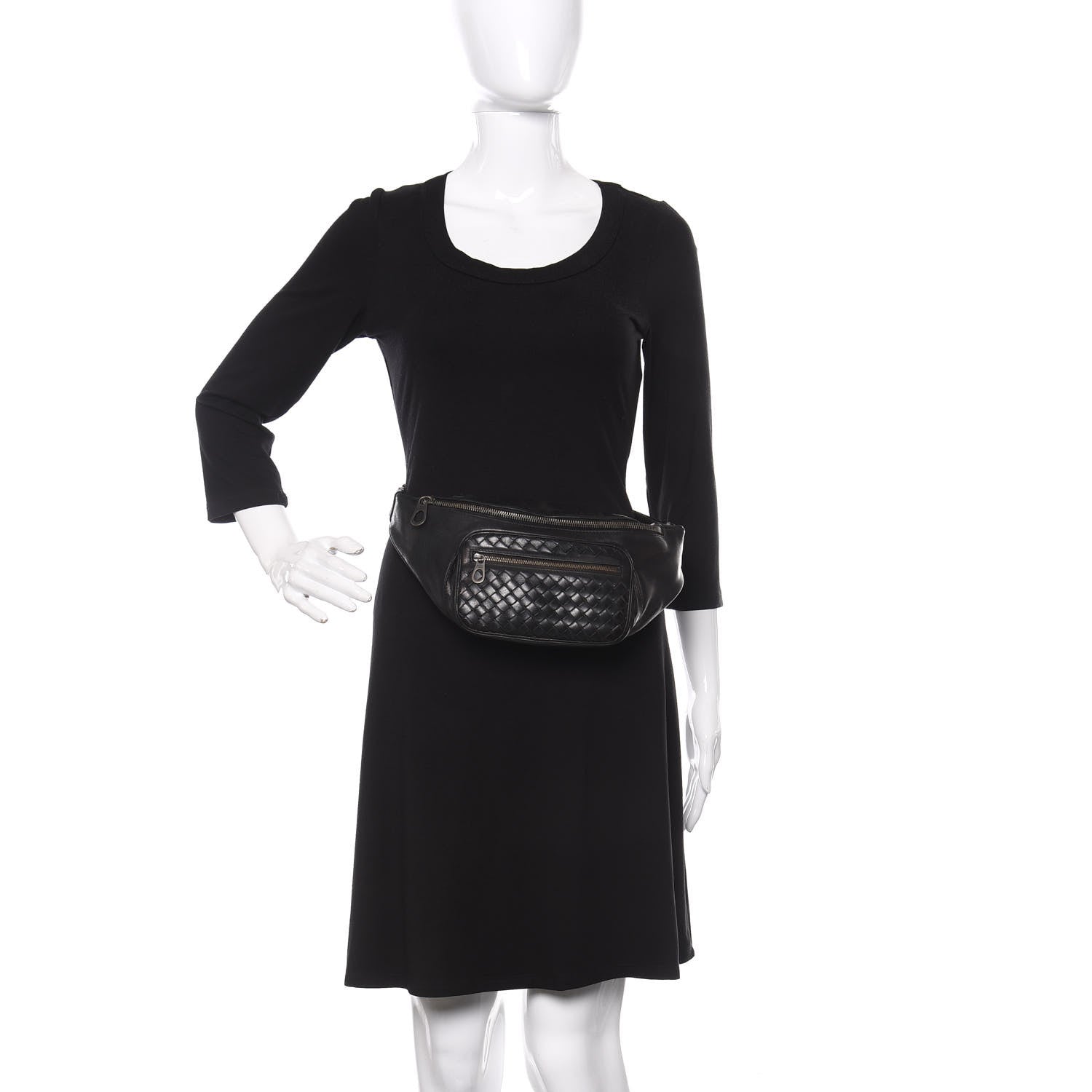 Bottega Veneta Nappa Intrecciato Belt Bag Black 2 of 15