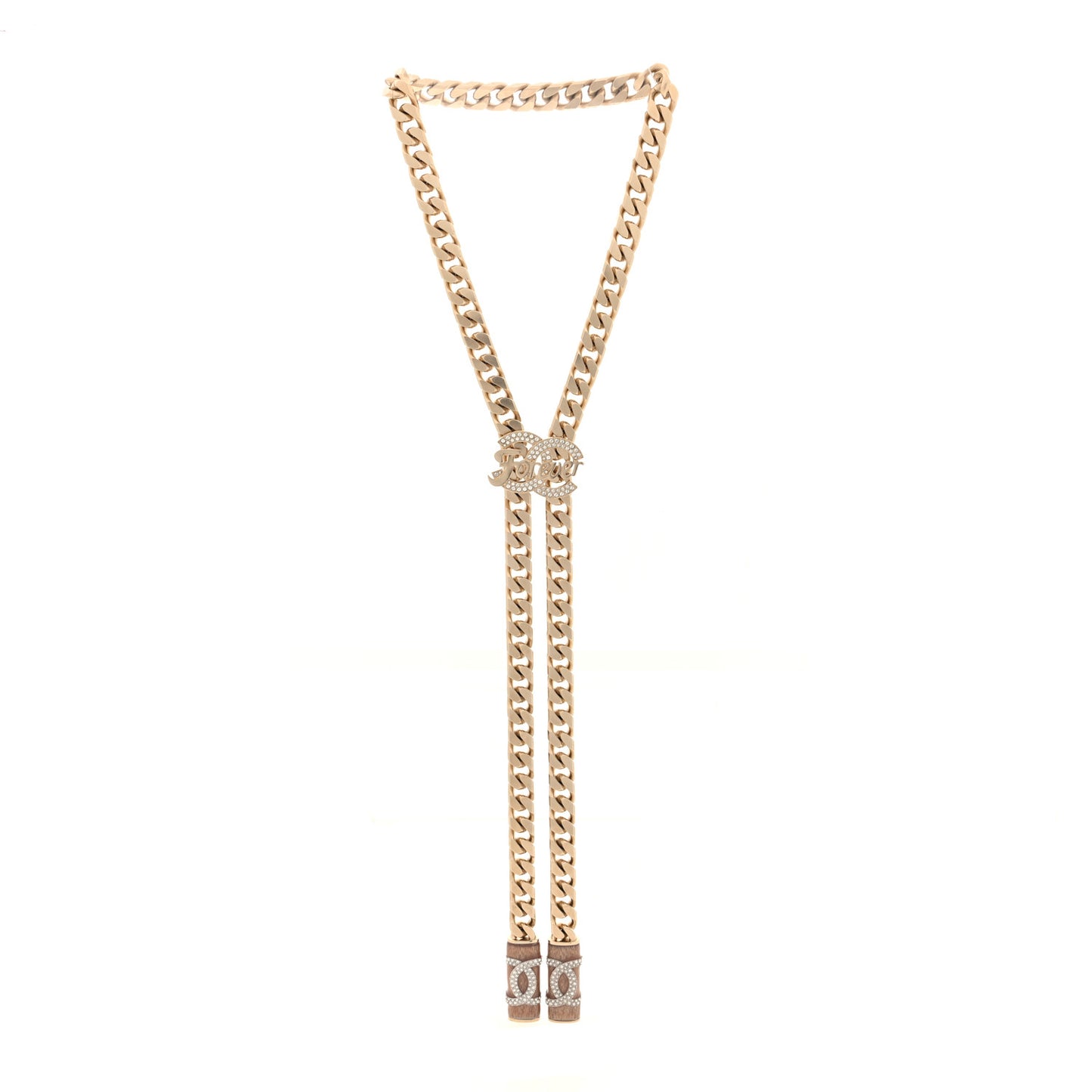 Crystal CC Forever Necklace Gold