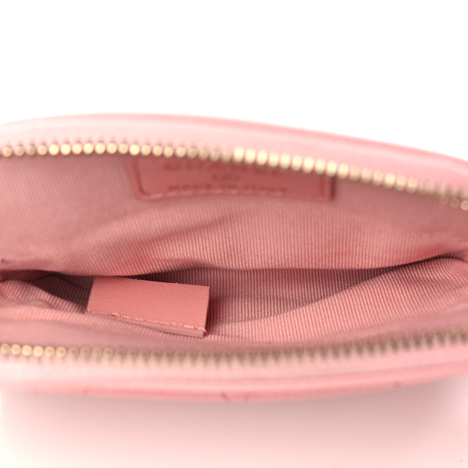 Chanel Caviar Quilted Zip Card Holder Wallet Light Pink 5 of 8