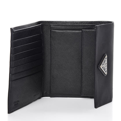 Prada Tessuto Nylon French Wallet Black 5 of 10