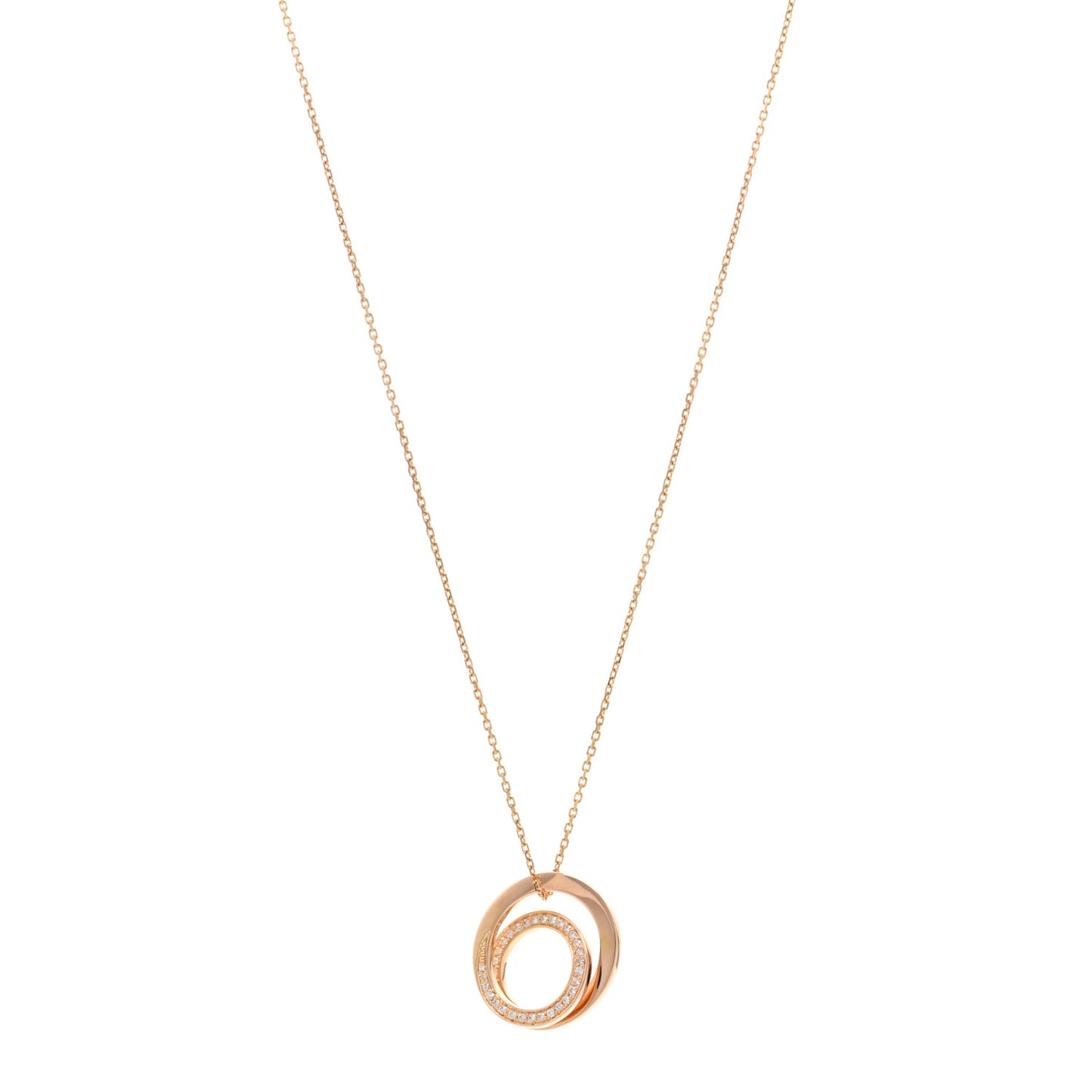 18K Pink Gold Diamond Etincelle De Cartier Pendant Necklace