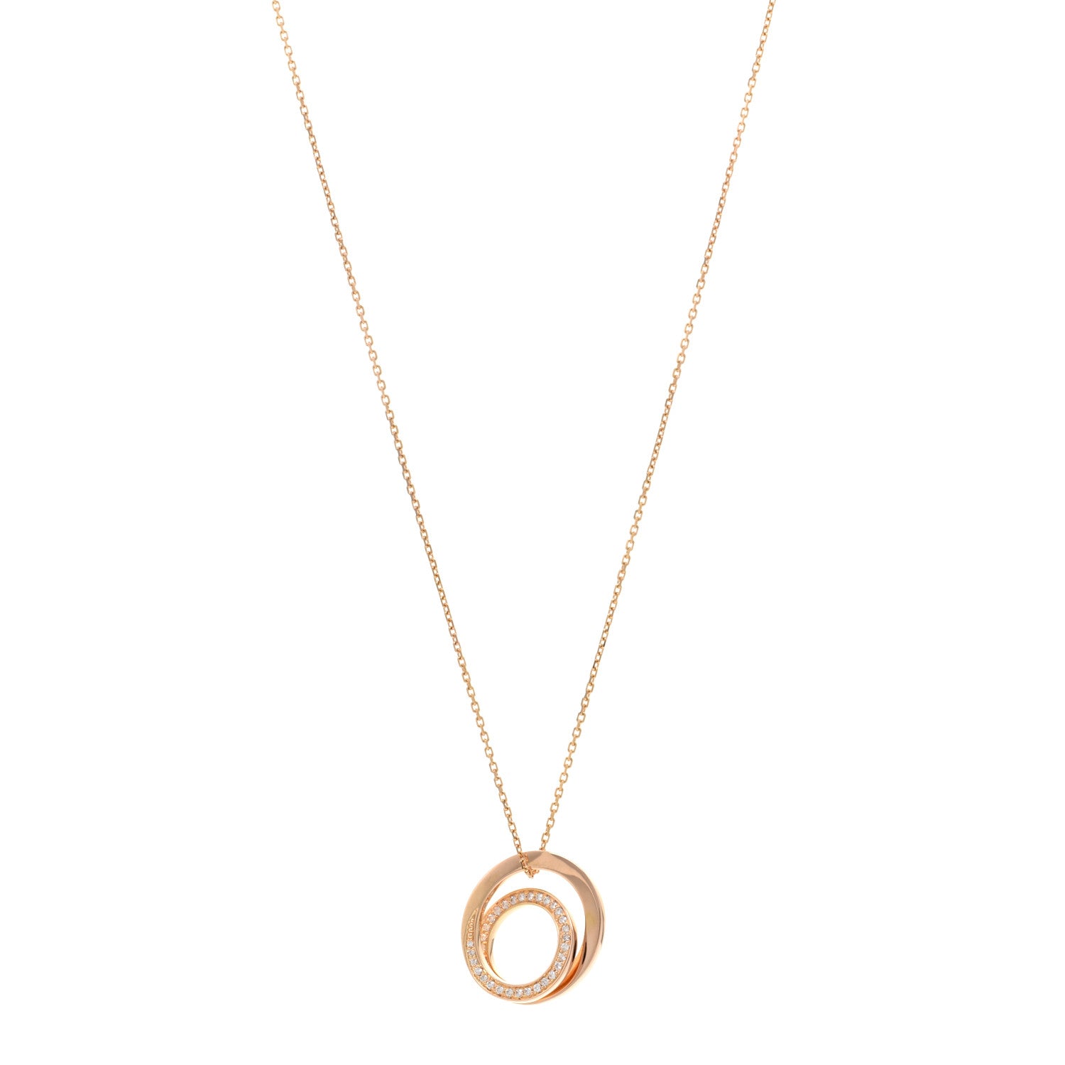 Cartier 18K Pink Gold Diamond Etincelle De Cartier Pendant Necklace 1 of 4