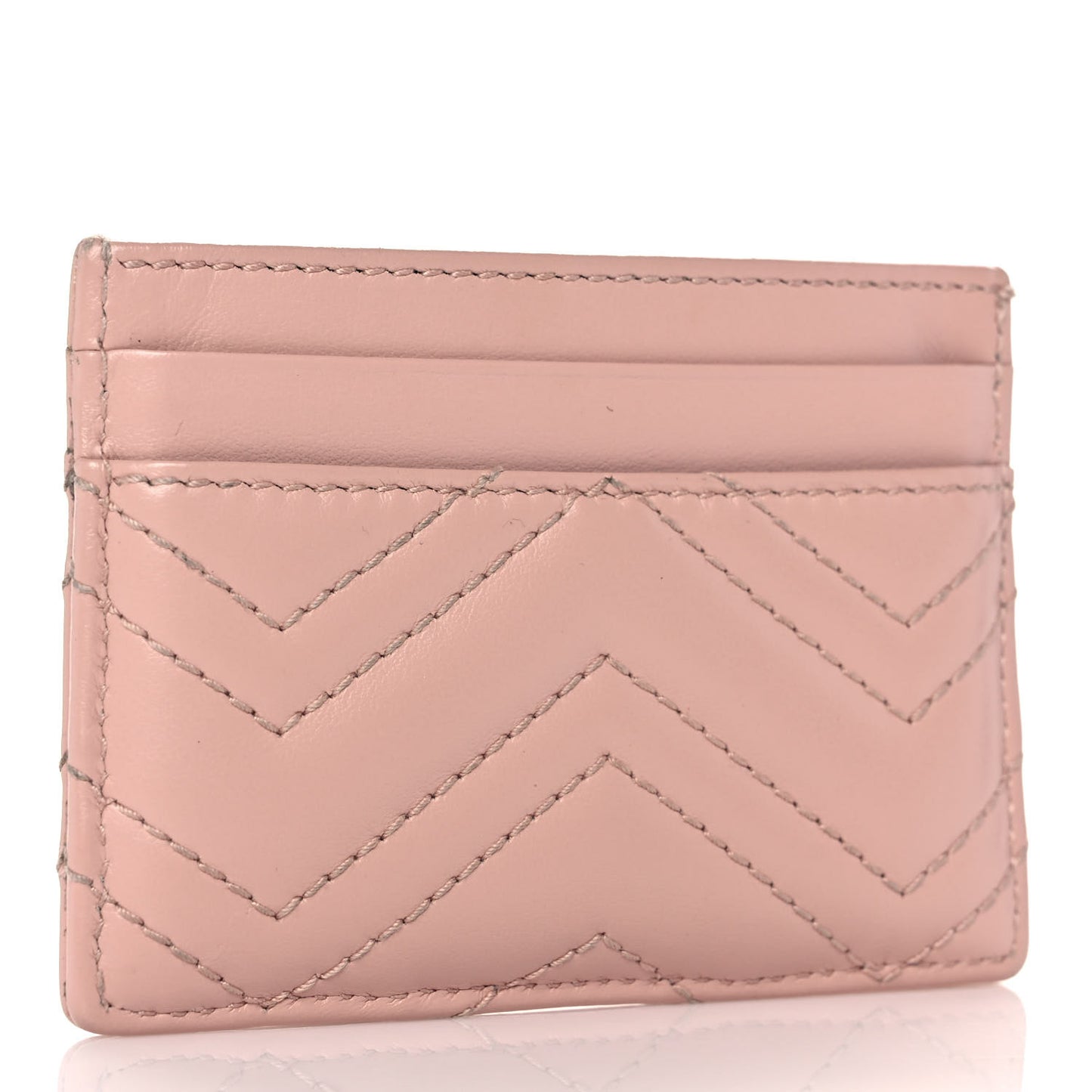 Calfskin Matelasse GG Marmont Card Holder Perfect Pink