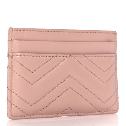 Gucci Calfskin Matelasse GG Marmont Card Holder Perfect Pink 3 of 13