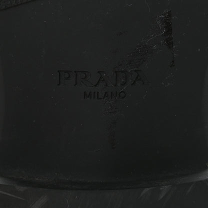 Prada Spazzolato Metal Triangle Logo 40mm Loafer Mules 39.5 Black 8 of 9