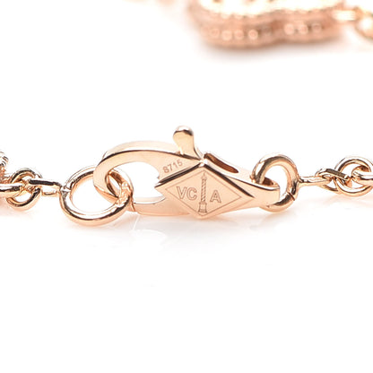 Van Cleef & Arpels 18K Rose Gold 6 Motifs Sweet Alhambra Bracelet 4 of 7