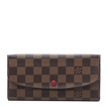Louis Vuitton Damier Ebene Emilie Wallet Fuchsia 1 of 11