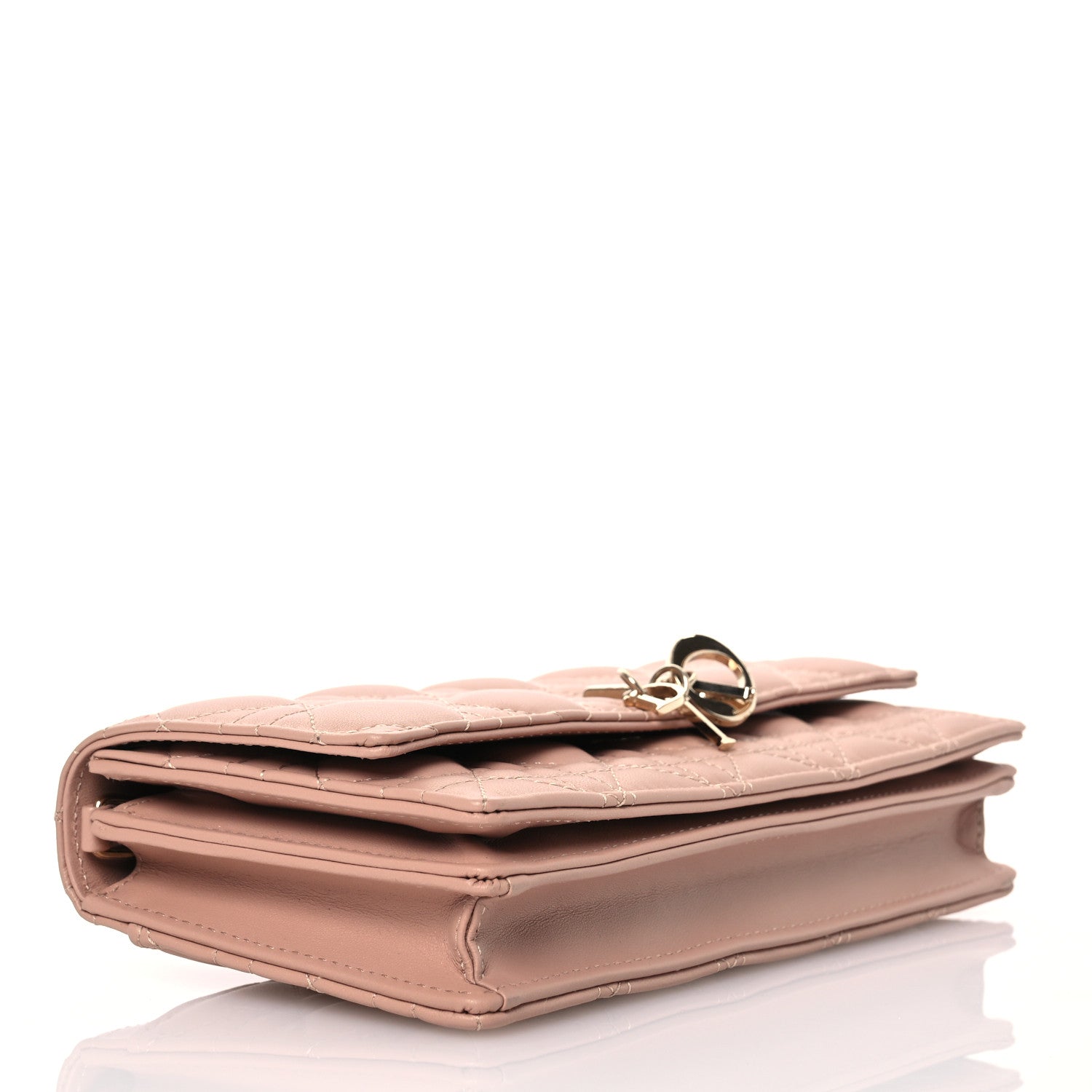 Christian Dior Lambskin Chain Lady My Dior Mini Chain Pouch Rose De Vents 4 of 15