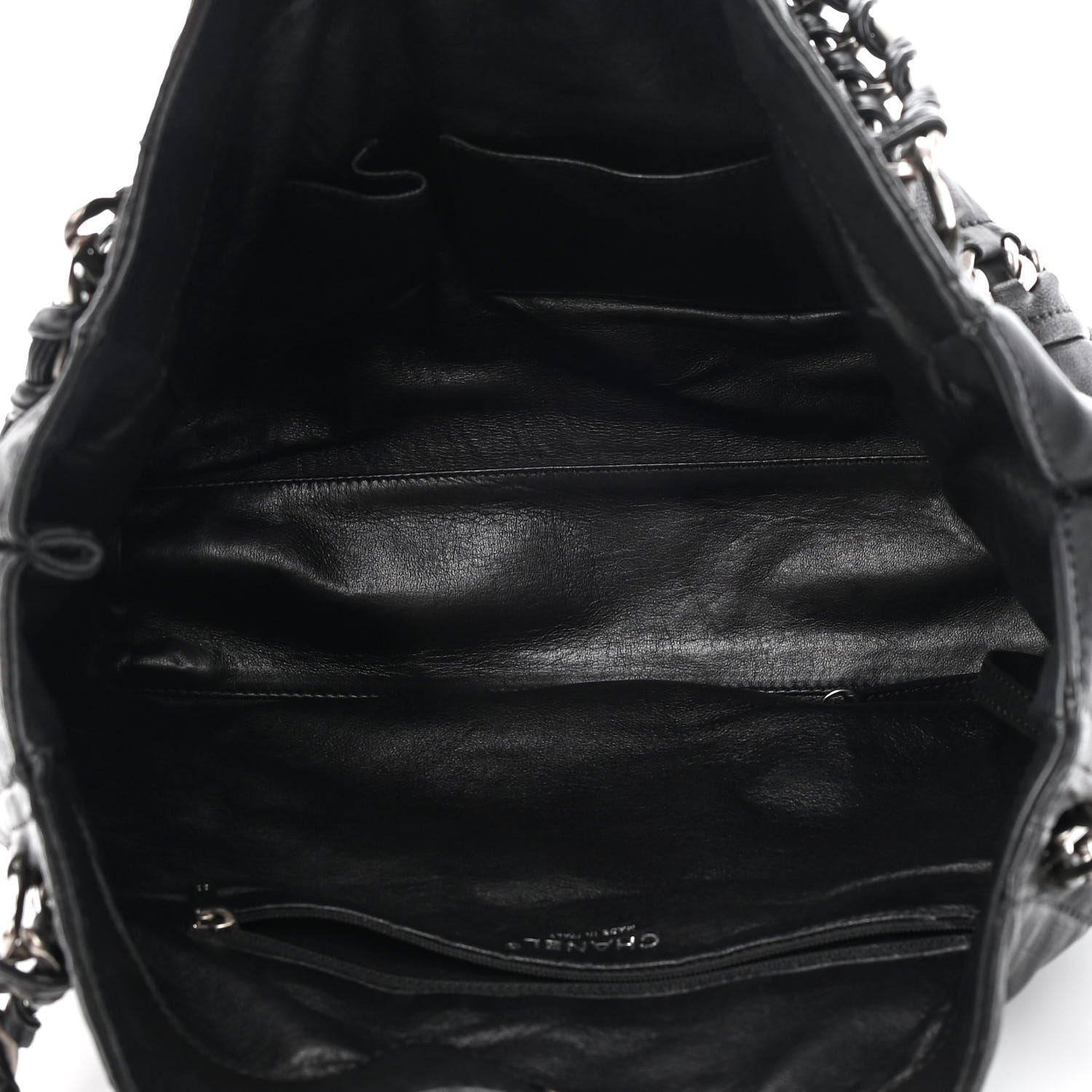 Chanel Glazed Calfskin Modern Chain Tote Black 5 of 13