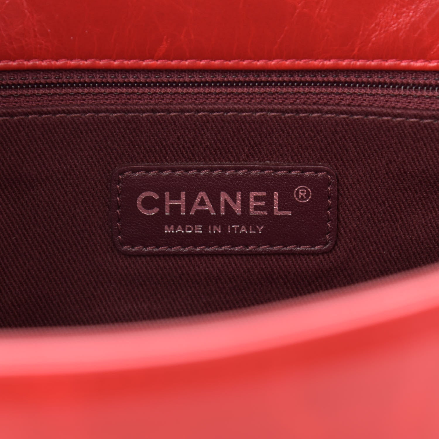 Chanel Glazed Calfskin Quilted Small CC Enchained Accordion Flap Red 7 of 10