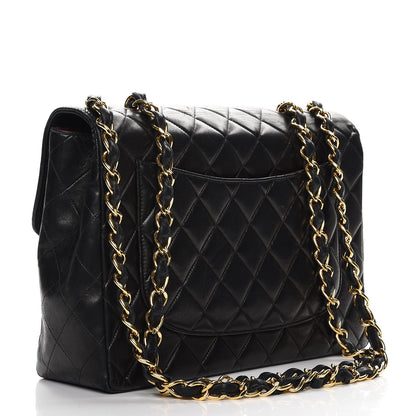 Chanel Lambskin Quilted Jumbo Single Flap Black 3 of 13
