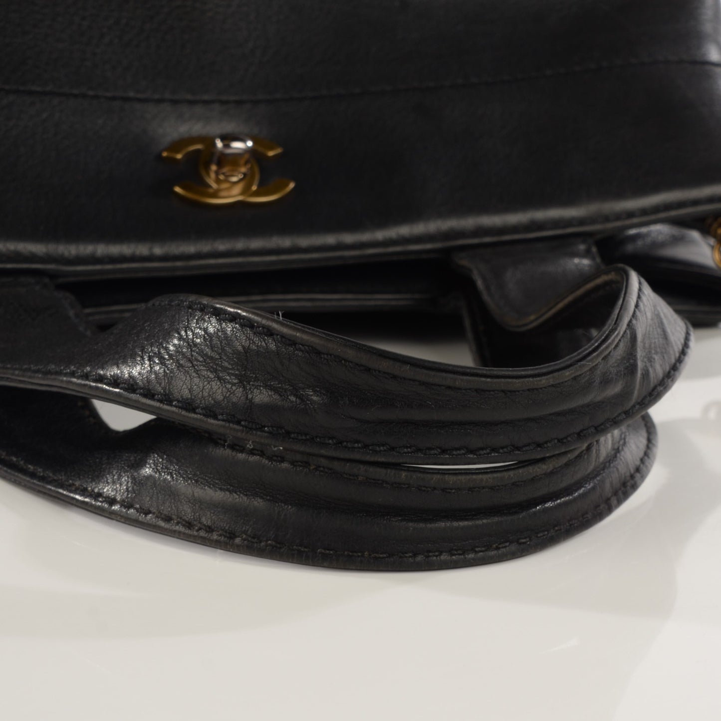 Calfskin Shopping Tote Black