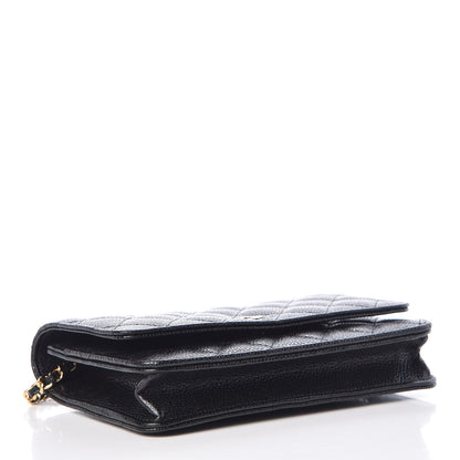 Chanel Caviar Quilted Wallet On Chain WOC Black 4 of 11