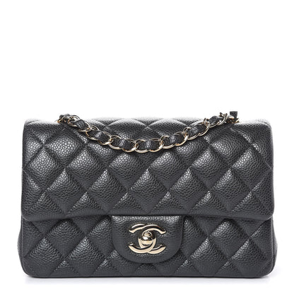 Chanel Caviar Quilted Mini Rectangular Flap Dark Grey 1 of 10