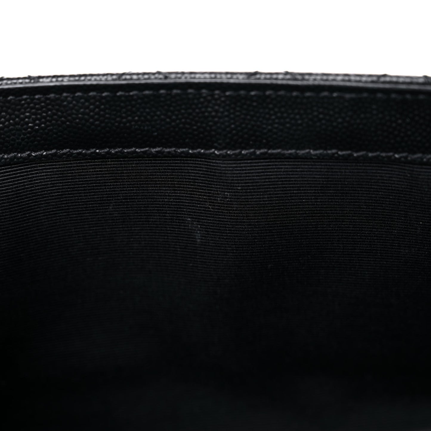 Grain De Poudre Textured Mixed Matelasse Triquilt Small Monogram Satchel Black