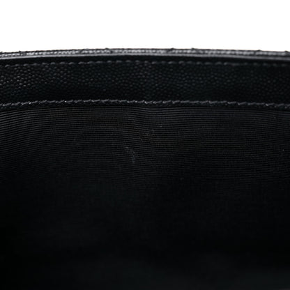 Saint Laurent Grain De Poudre Textured Mixed Matelasse Triquilt Small Monogram Satchel Black 10 of 12