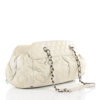 Chanel Iridescent Calfskin Chic Quilt Bowling Bag White 3 of 7