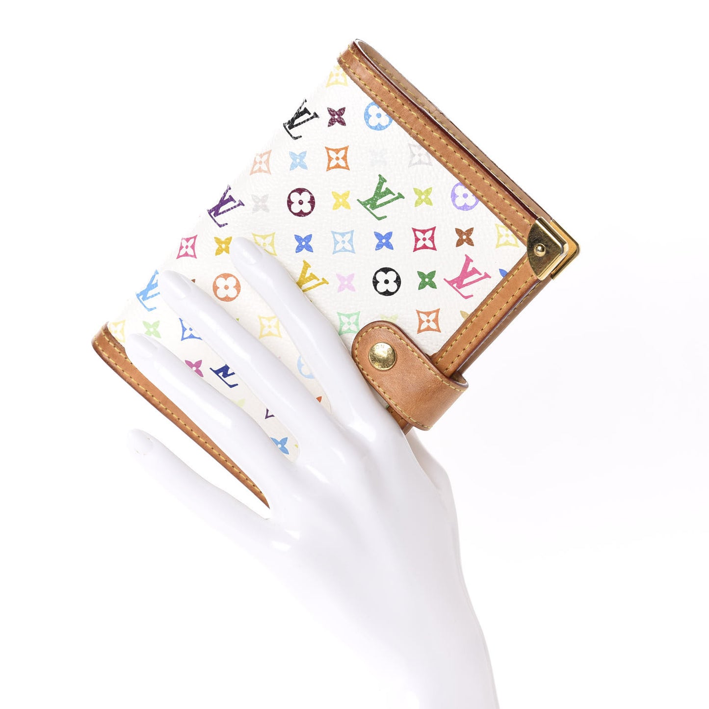 Monogram Multicolor Small Ring Agenda Cover White