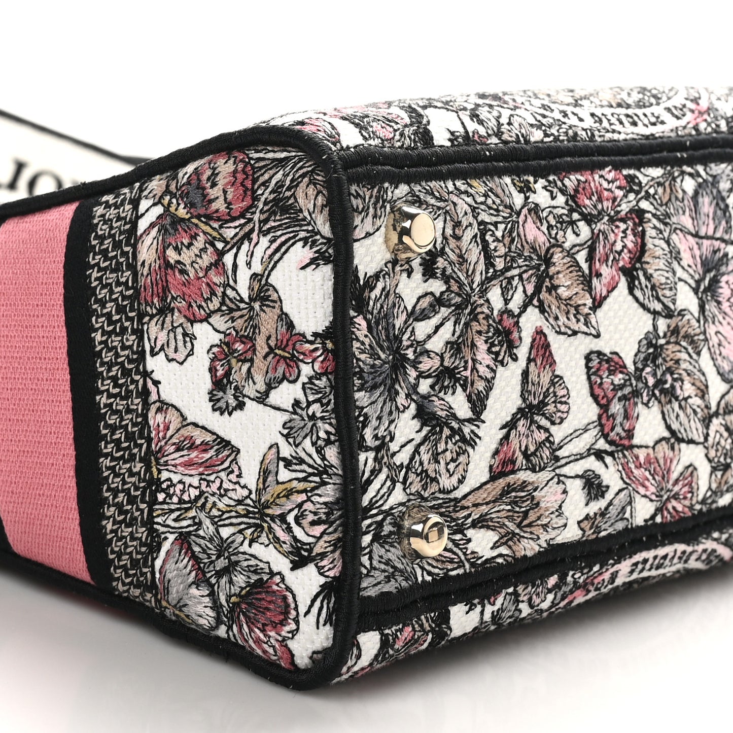 Canvas Embroidered Medium Butterfly Around The World Lady D-Lite White Pastel Pink