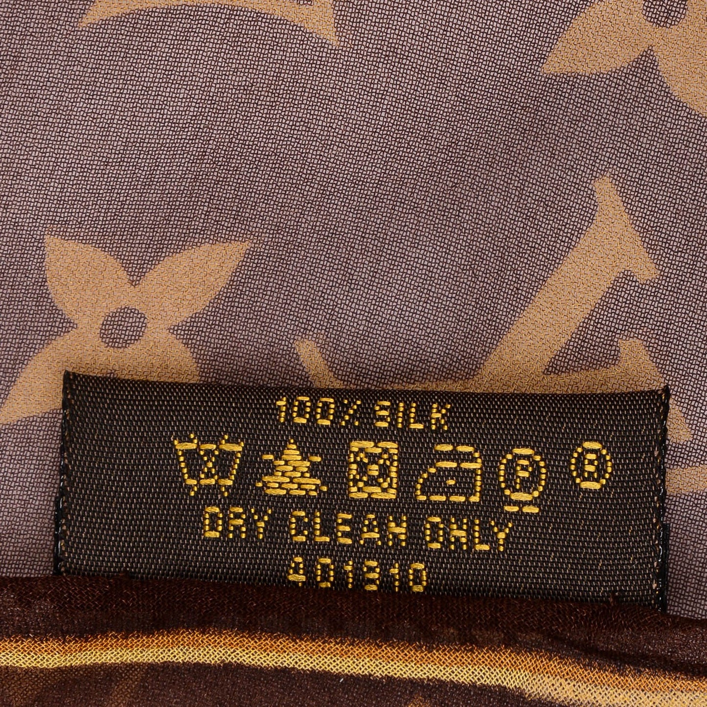 Silk Crepe Leopard Monogram Scarf