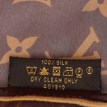 Louis Vuitton Silk Crepe Leopard Monogram Scarf 4 of 5
