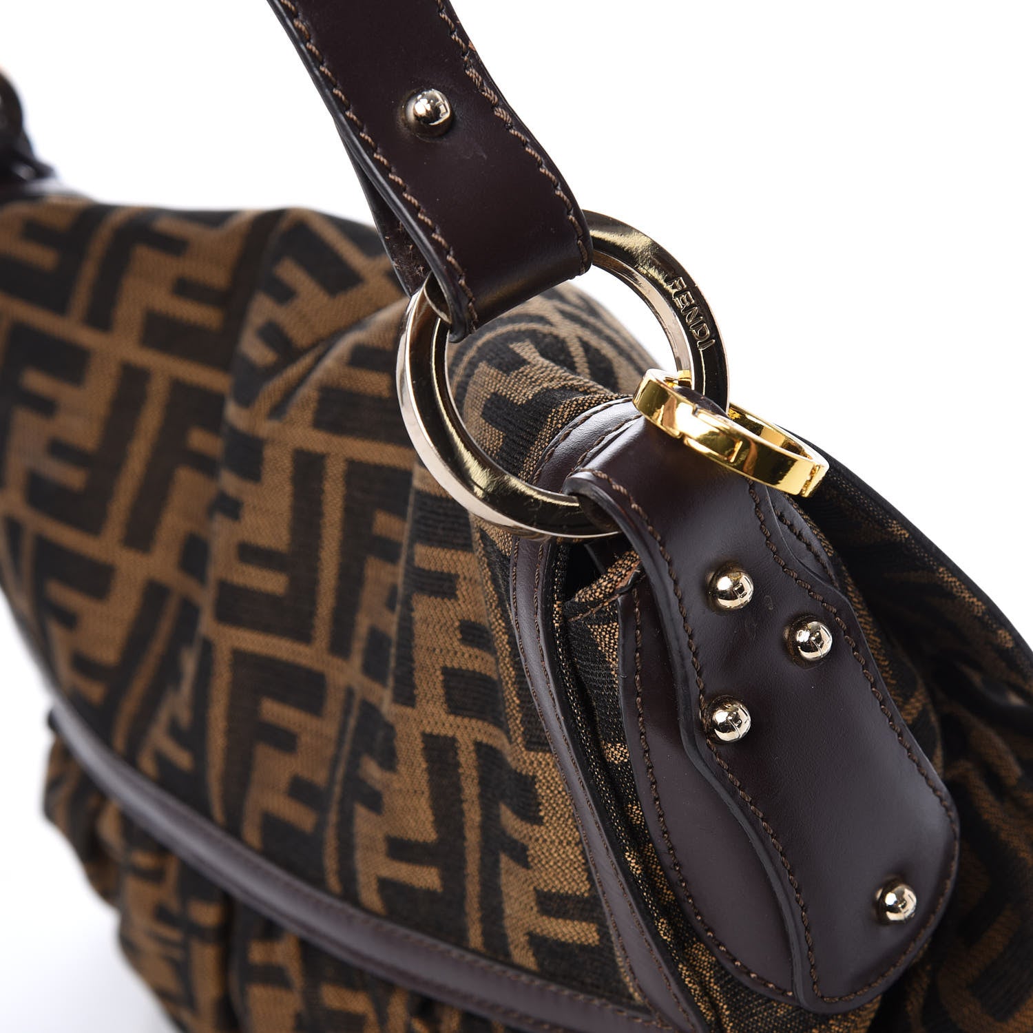 Fendi Zucca Medium Chef Shoulder Bag Tobacco 12 of 12