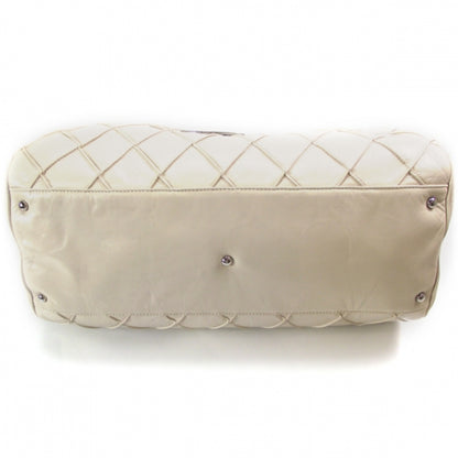 Chanel Lambskin Bowling Bag Ivory 4 of 12