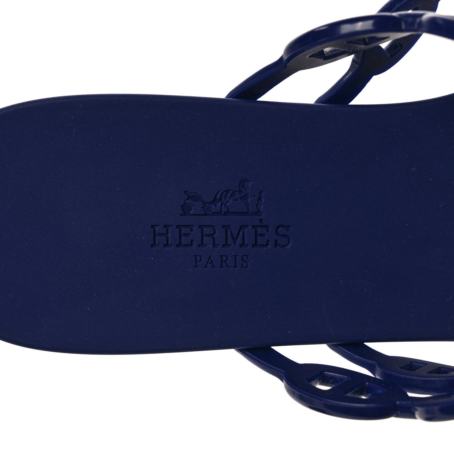 Hermes Rubber Chaine d'Ancre Island Sandals 38 Bleu Smalt 7 of 8