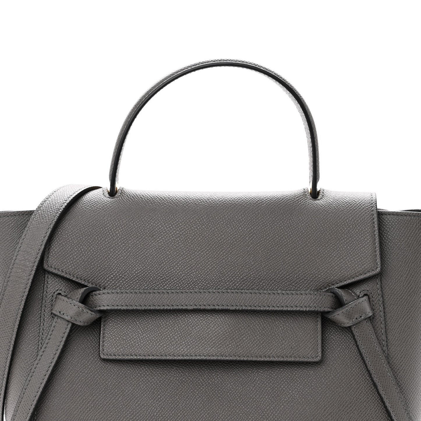 Grained Calfskin Micro Belt Bag Grey