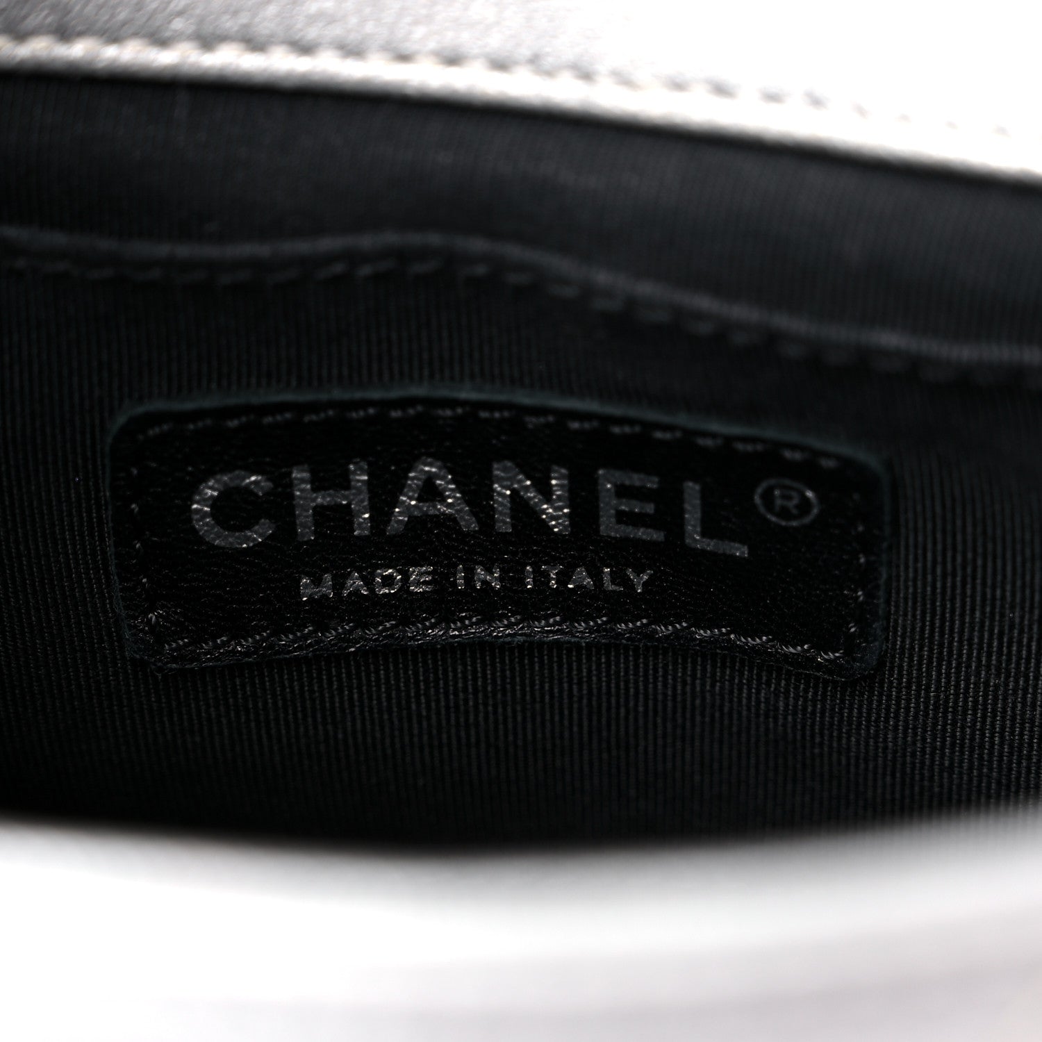 Chanel Metallic Lambskin Chevron Quilted Studded Extra Mini Flap Silver 6 of 13