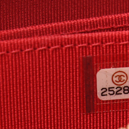 Chanel Lambskin Quilted Zip Around Coin Purse Wallet Light Red 7 of 9