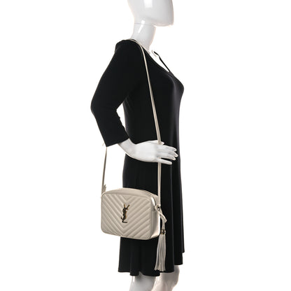 Saint Laurent Calfskin Matelasse Monogram Lou Camera Bag Crema Soft 2 of 10