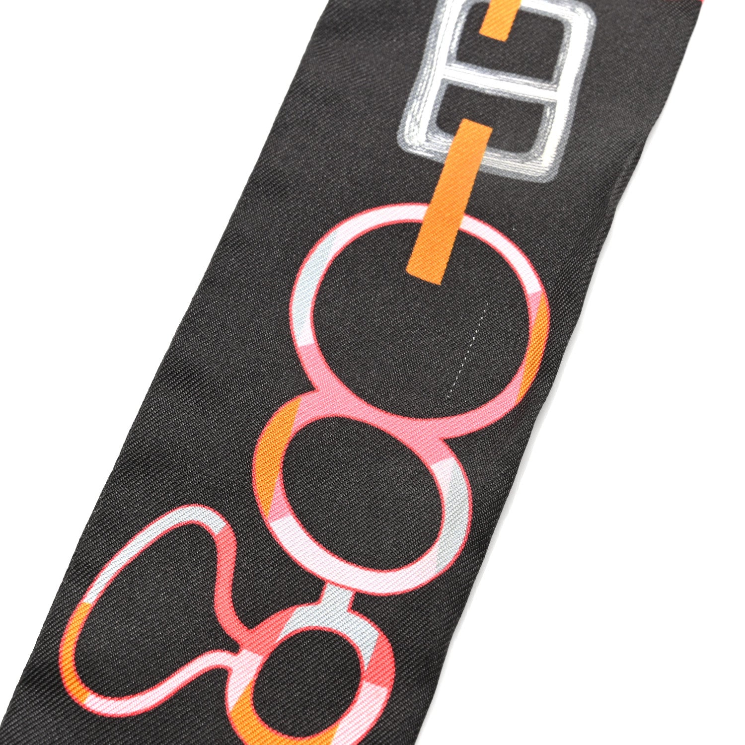 Hermes Silk Do Re Boucles Twilly Black Rose Multicolore 9 of 10