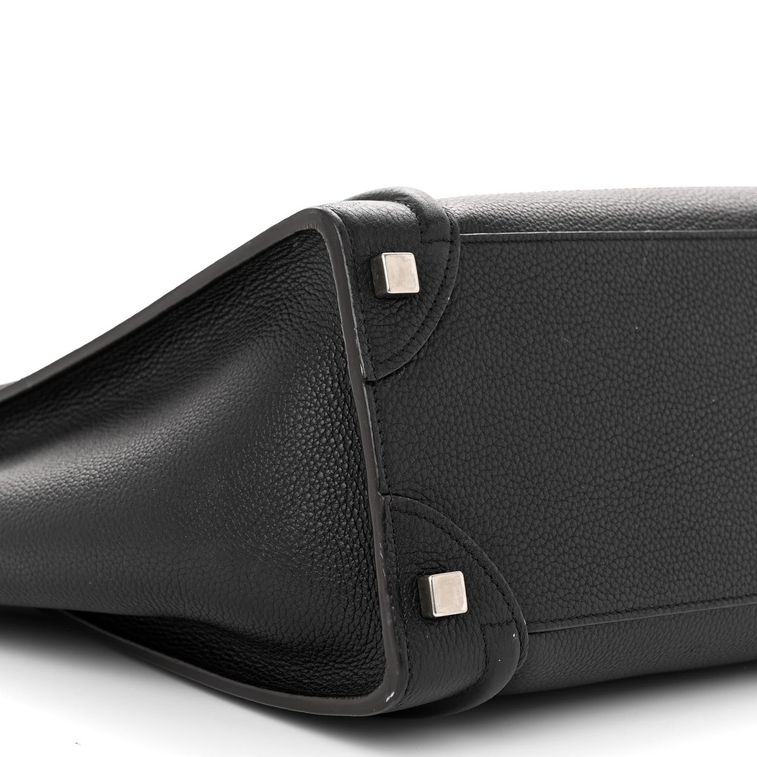 Celine Drummed Calfskin Micro Luggage Black 9 of 10