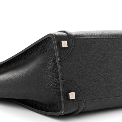 Celine Drummed Calfskin Micro Luggage Black 9 of 10