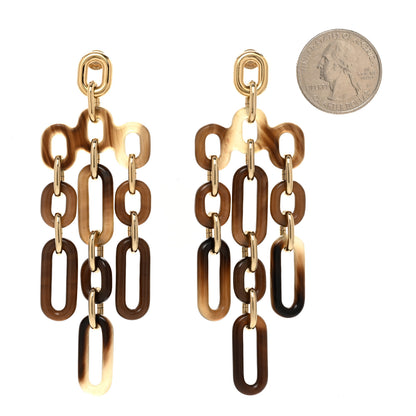 Hermes Permabrass Buffalo Horn Resille Earrings 2 of 5