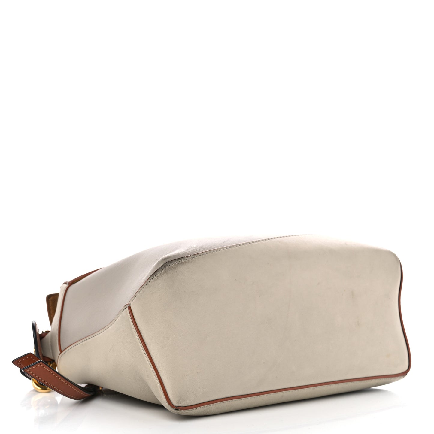 Calfskin Small Puzzle Edge Bag Ghost Soft White