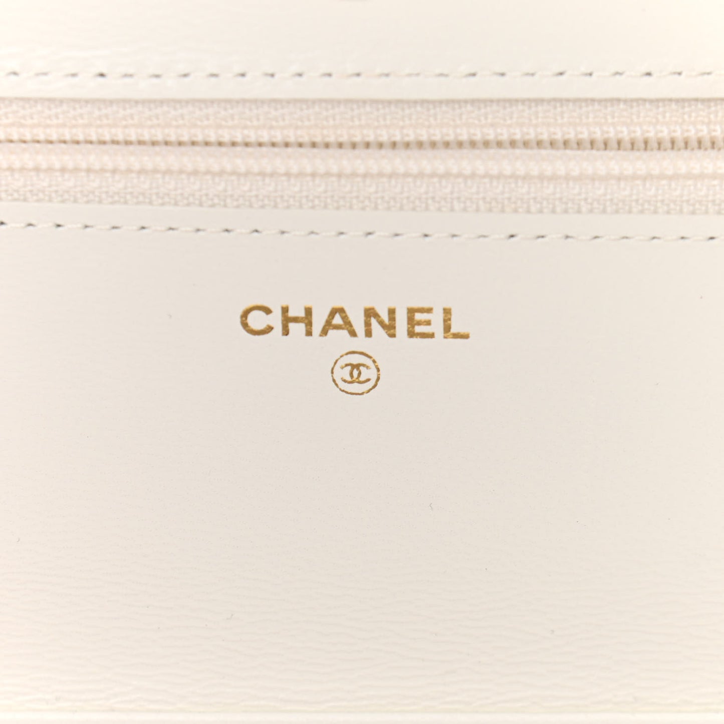 Goatskin Quilted Punk Essentials Wallet On Chain WOC White