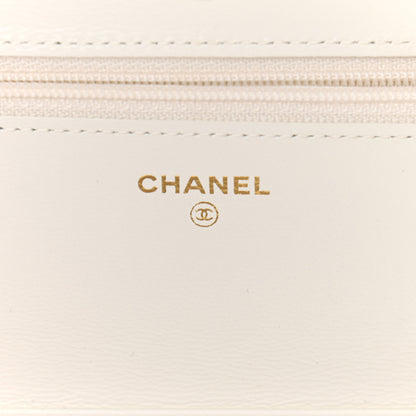 Chanel Goatskin Quilted Punk Essentials Wallet On Chain WOC White 6 of 12