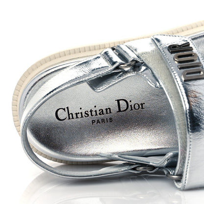 Christian Dior Metallic Dioract Sandals 38 Silver 7 of 8