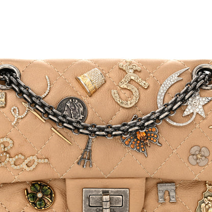 Chanel Metallic Calfskin Quilted Lucky Charms 2.55 Reissue 224 Flap Gold 8 of 14