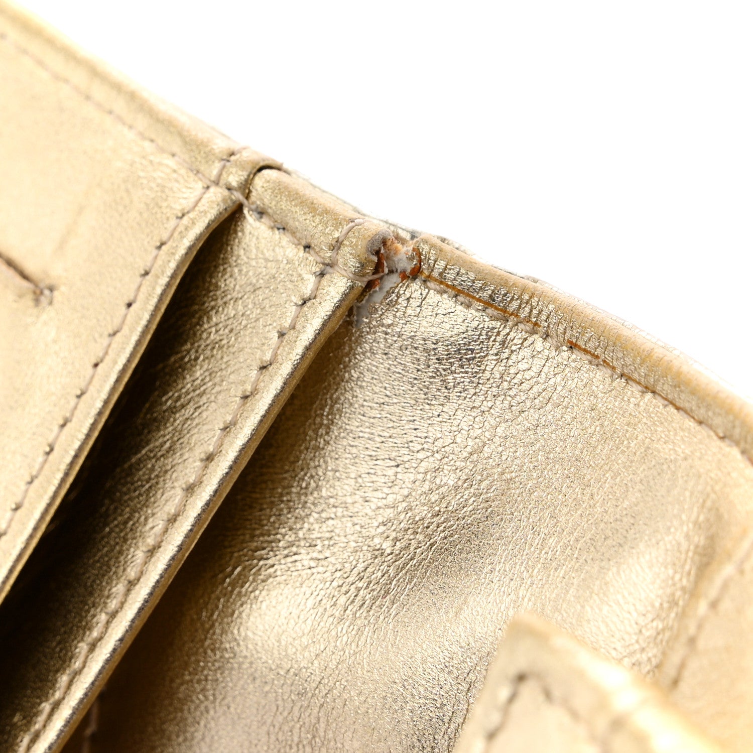 Chanel Metallic Patent Calfskin Quilted Lucky Symbols Yen Wallet