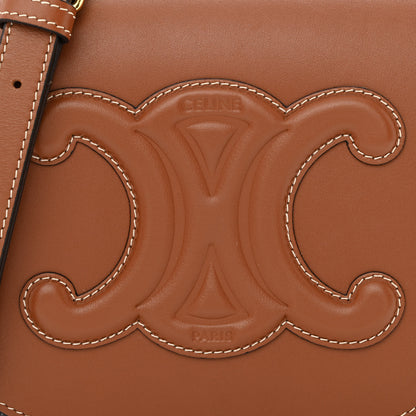 Celine Smooth Calfskin Cuir Triomphe Folco Crossbody Bag Tan 9 of 11